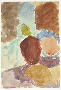 Studio di colore dopo il dipinto di Delacroix Dante e Virgilio nell