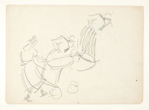 Studio di figura per il dipinto di Langelinie da Edvard Weie