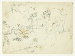 Studio di composizione per il quadro di Langelinie da Edvard Weie