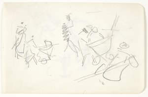 Studio di composizione per il quadro di Langelinje da Edvard Weie