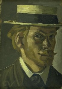 Autoritratto con cappello di paglia