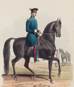 Guardie a cavallo, maestro di equitazione e cavalieri ruvidi