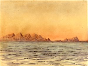 Tramonto, Simons Bay, Sudafrica da Edward Adrian Wilson