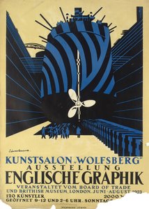 Poster tedesco per una mostra di grafica inglese per il Board of Trade e il British Museum