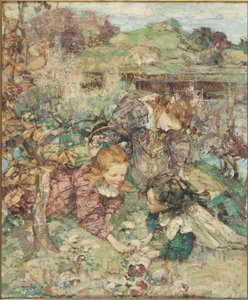 I piccoli raccoglitori di funghi da Edward Atkinson Hornel