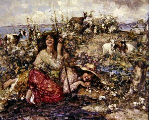 Dove cantano le allodole e chiamano gli uccelli marini da Edward Atkinson Hornel