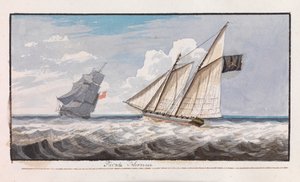 Schooner pirata, c.1805 da Edward Bamfylde Eagles