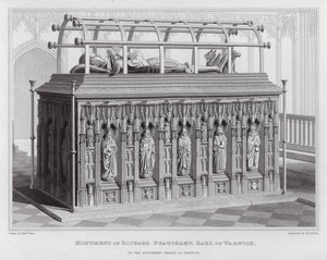 Monumento di Richard Beauchamp, conte di Warwick, nella cappella Beauchamp a Warwick (incisione) da Edward Blore