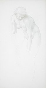 Nudo femminile in posizione ricurva da Edward Burne-Jones