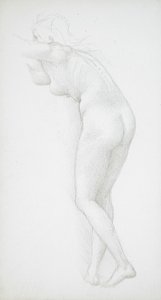 Nudo femminile visto di schiena da Edward Burne-Jones