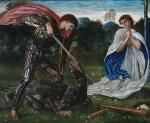 La lotta: San Giorgio uccide il drago VI da Edward Burne-Jones