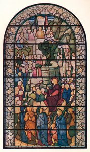 Ingresso di Cristo a Gerusalemme, Vetrata nella Chiesa di San Pietro, Vere Street, Londra, c1883