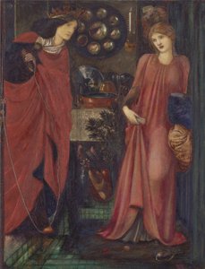 La fiera Rosamund e la regina Eleanor da Edward Burne-Jones