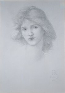 Testa femminile: studio per 