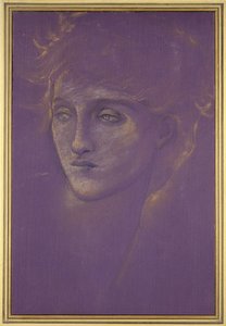 Testa di una donna, 1890s da Edward Burne Jones