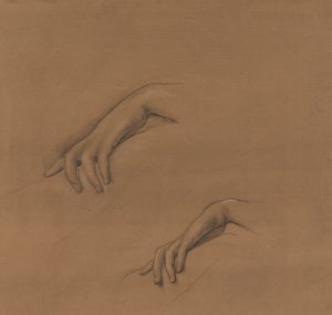 Studi per una Mano in The Godhead Fires da Edward Burne Jones