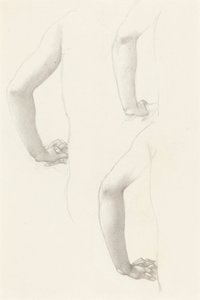 Studi di un braccio e mani da Edward Burne Jones