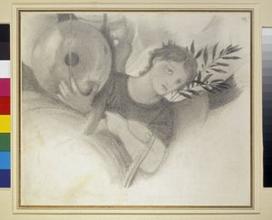 Studio per una testa in I giorni della creazione da Edward Burne Jones