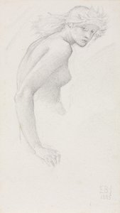 Studio di una figura femminile, 1885 da Edward Burne Jones