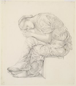 Il lamento - Studio per la figura a destra da Edward Burne Jones