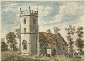 Chiesa sconosciuta, forse Compton Greenfield, c.1823 da Edward Cashin