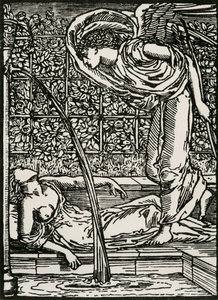 Il Primo Sguardo di Cupido su Psiche da Edward Coley (after) Burne Jones