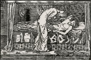 Psiche spia da Edward Coley (after) Burne Jones