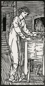Psiche al tavolo da Edward Coley (after) Burne Jones
