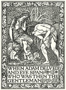 Quando Adamo zappava e Eva filava chi era allora il gentiluomo da Edward Coley (after) Burne Jones