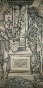 Cristo con la donna di Samaria al pozzo da Edward Coley Burne Jones