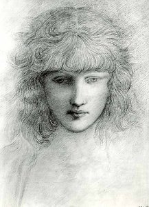 Testa di una ragazza da Edward Coley Burne Jones