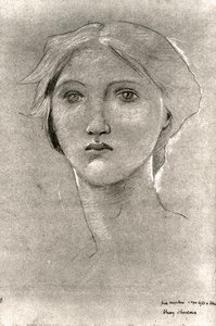 Testa di una ragazza, c.1893-96 da Edward Coley Burne Jones