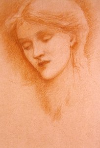 Ritratto di una giovane donna da Edward Coley Burne Jones