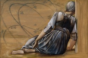 Studio per la serie Briar Rose, Il Giardino Cortile da Edward Coley Burne Jones