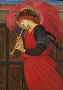 Un angelo che suona un flageolet da Edward Burne Jones
