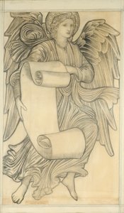 Angelo con Pergamena - figura numero sette da Edward Burne Jones