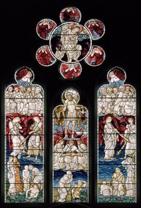 Easthampstead, San Michele e Santa Maria Maddalena, Morris & Co., Edward Burne-Jones, Il Giudizio Universale, San Michele, 1876 da Edward Burne Jones