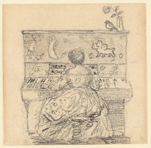 Georgiana Burne-Jones al pianoforte da Edward Burne Jones