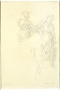 Gruppo di donne, Studio preliminare per il dipinto, Le Scale Dorate da Edward Coley Burne Jones
