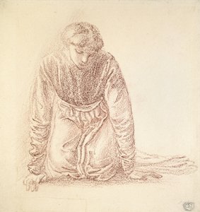 Figura inginocchiata di una donna