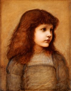 Ritratto di Gertie Lewis, mezzo busto, 1879-80