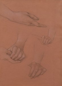 Studi di mani per il ritratto di Mary Gaskell da Edward Burne Jones