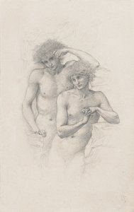 Studio di due nudi maschili per "Arthur in Avalon", c. 1885