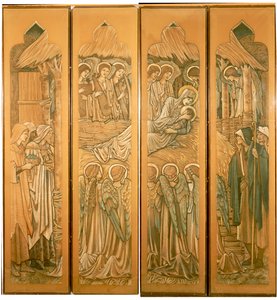 La Natività, cartoni per la vetrata della chiesa di St. Deiniol, Hawarden, 1897