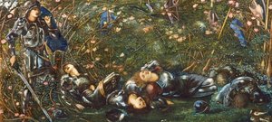 Il principe entra nel Bosco di Rovi, illustrazione da 