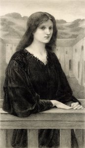 Vespertina Quies, inciso da Emile Boilvin (1845-99) pub. da Arthur Tooth & Sons, 1897 da Edward Coley after Burne Jones