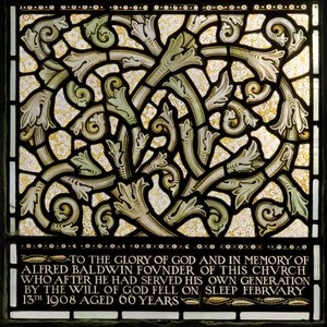 Dedica ad Alfred Baldwin dalla finestra di Joshua (dettaglio) da Edward Coley and Dearle Burne Jones