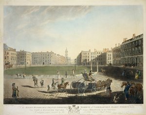 Hanover Square, inciso da Robert Pollard e Francis Jukes, 1787 da Edward Dayes