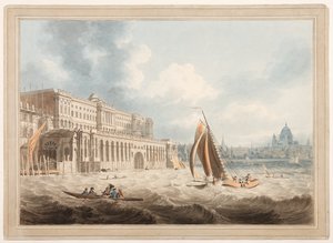 Somerset House dal Tamigi da Edward Dayes