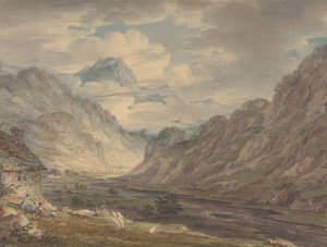 Il Passo Honister dalla Fattoria Gatesgarth, Gatesgarthdale, Distretto dei Laghi